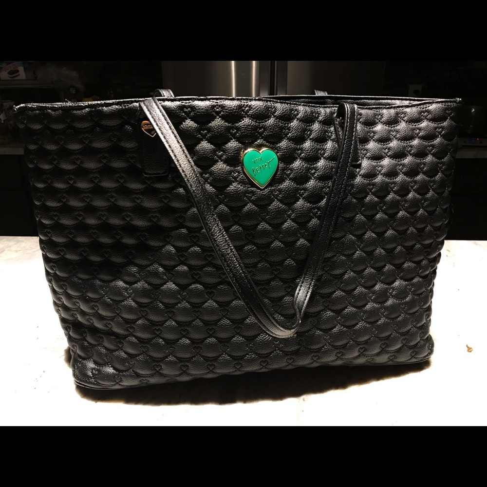 Betsey Johnson Quilted Heart Purse